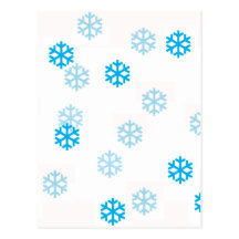 Les flocons de neige bleus me customisent cartes postales