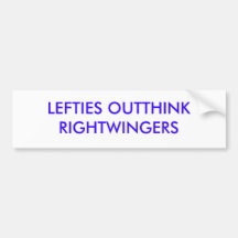 LES GAUCHISTES OUTTHINK DES RIGHTWINGERS ADHÉSIF POUR VOITURE