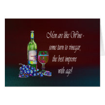 Les hommes sont comme le vin ! Cadeaux humoristiqu Cartes De Vœux