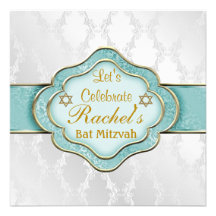 Les invitations de bat mitzvah MONNAYENT la damass