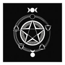 Les invitations (foncées) de pentagramme d'Azodnem
