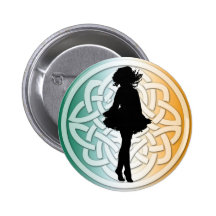 Les Irlandais dansent le bouton celtique de drapea Pin's