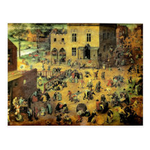 Les "jeux des enfants" de Pieter Bruegel - 1560 Cartes Postales