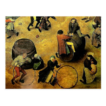 Les "jeux des enfants" de Pieter Bruegel (détail)  Carte Postale