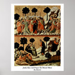 Les judas embrassent et prière sur des olives de b posters