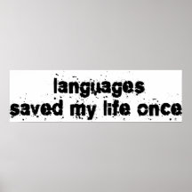 Les langues ont sauvé ma vie par le passé posters