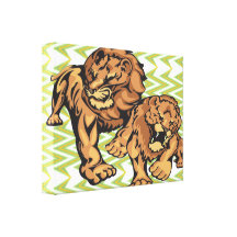 Les lions de jungle ont enveloppé la toile toiles tendues