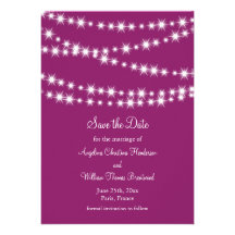 Les lumières de scintillement font gagner la date  invitation personnalisée