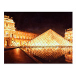 "Les Lumieres du Louvre" Watercolor Art Post Card