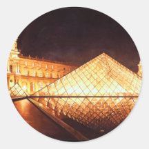 "Les Lumieres du Louvre" Watercolor Art Stickers
