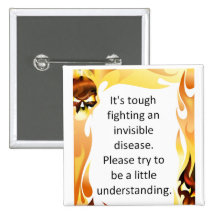 Les maladies invisibles badge avec épingle