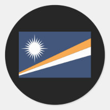 LES MARSHALL ISLANDS AUTOCOLLANTS RONDS