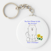 Les meilleures choses de Samoyed dans la vie Keych Porte-clefs