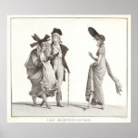 Les Merveilleuses Antique French Fashion Print