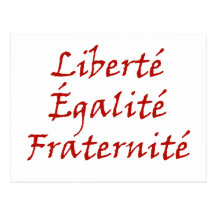 Les Misérables Love: Liberté, Égalité, Fraternité Postcards