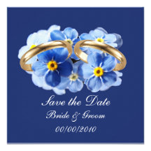 Les myosotis des marais, sauvent la carte de date invitations personnalisées
