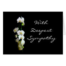 Les orchidées de blanc de sympathie les plus profo cartes