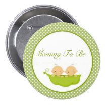 Les pois dans une cosse jumelle la maman de baby s boutons publicitaires