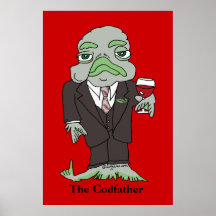 Les poissons d'impression d'affiche de Codfather