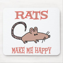 Les rats me rendent heureux tapis de souris