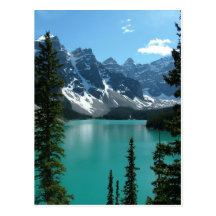 Les Rocheuses - lac moraine Carte Postale