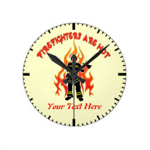 Les sapeurs-pompiers sont horloge murale chaude