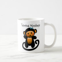 Les singes de ondulation - 0001 - blancs. La BG Tasse