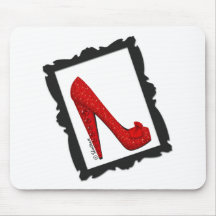 Les talons rouges rouges encadrés de Dorothy Tapis De Souris