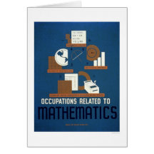 Les travaux dans les mathématiques WPA 1937 Cartes De Vœux