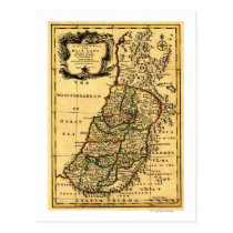 Les tribus de l'Israël dans la carte de PalestineP cartes postales