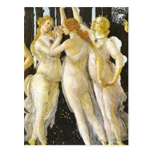 Les trois grâces par Sandro Botticelli Carte Postale