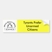 Les tyrans préfèrent les citoyens sans armes adhésif pour voiture