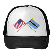 Les USA et drapeaux croisés par Botswana Casquettes