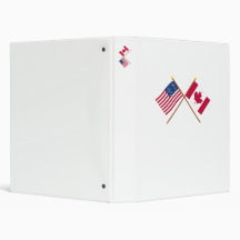 Les USA et drapeaux croisés par Canada