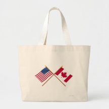 Les USA et drapeaux croisés par Canada Sac