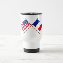 Les USA et drapeaux croisés par France Tasse
