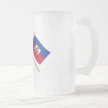 Les USA et drapeaux croisés par Haïti Tasse À Café