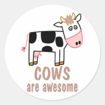 Les vaches sont impressionnantes autocollants ronds