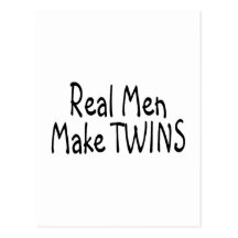 Les vrais hommes font des jumeaux carte postale