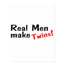 Les vrais hommes font des jumeaux cartes postales