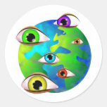 les yeux du seigneur adhésif rond