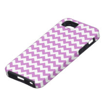 Les zigzags pourpres élégants zigzaguent motif de  coque Case-Mate iPhone 5