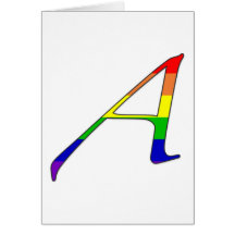 Lesbian and Gay Pride "Scarlet" Letter A Greeting Card