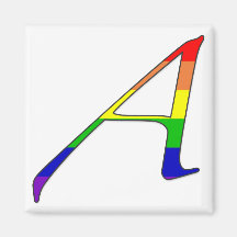 Lesbian and Gay Pride "Scarlet" Letter A Magnets