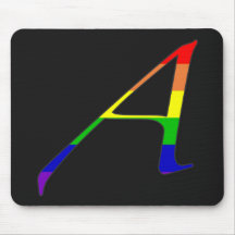 Lesbian and Gay Pride "Scarlet" Letter A Mouse Pad