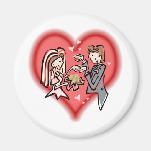 Lesbian Bride & Groom Refrigerator Magnets