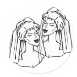 Lesbian Brides Gay Marriage Stickers