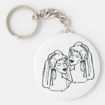 Lesbian Brides Gay Wedding Favours Key Chain