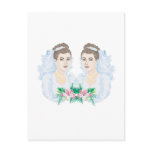 Lesbian Brides Wedding Postcard