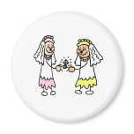 Lesbian Cute Brides Refrigerator Magnet